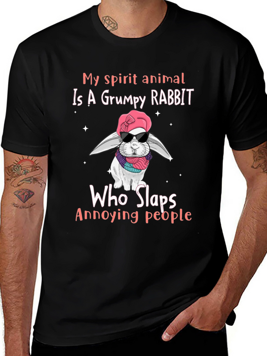 Grumpy Rabbit T-Shirt: Funny Animal Lover Tee