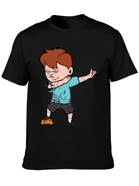 Boy Dabbing on Black T-Shirt