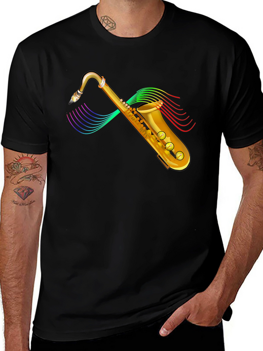 Saxophone Graphic T-Shirt - Musical Instrument Tee