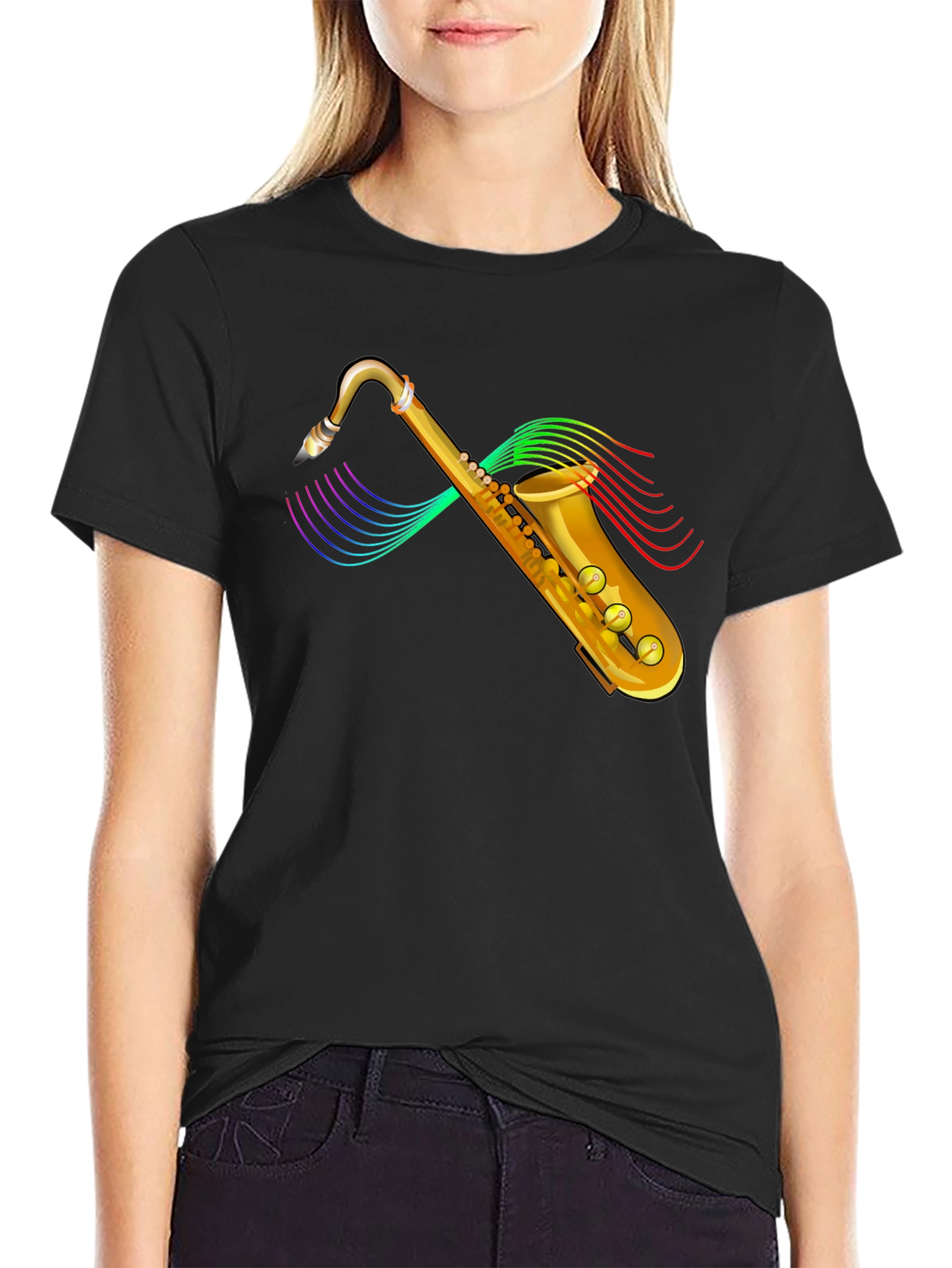 Saxophone Graphic T-Shirt - Musical Instrument Tee