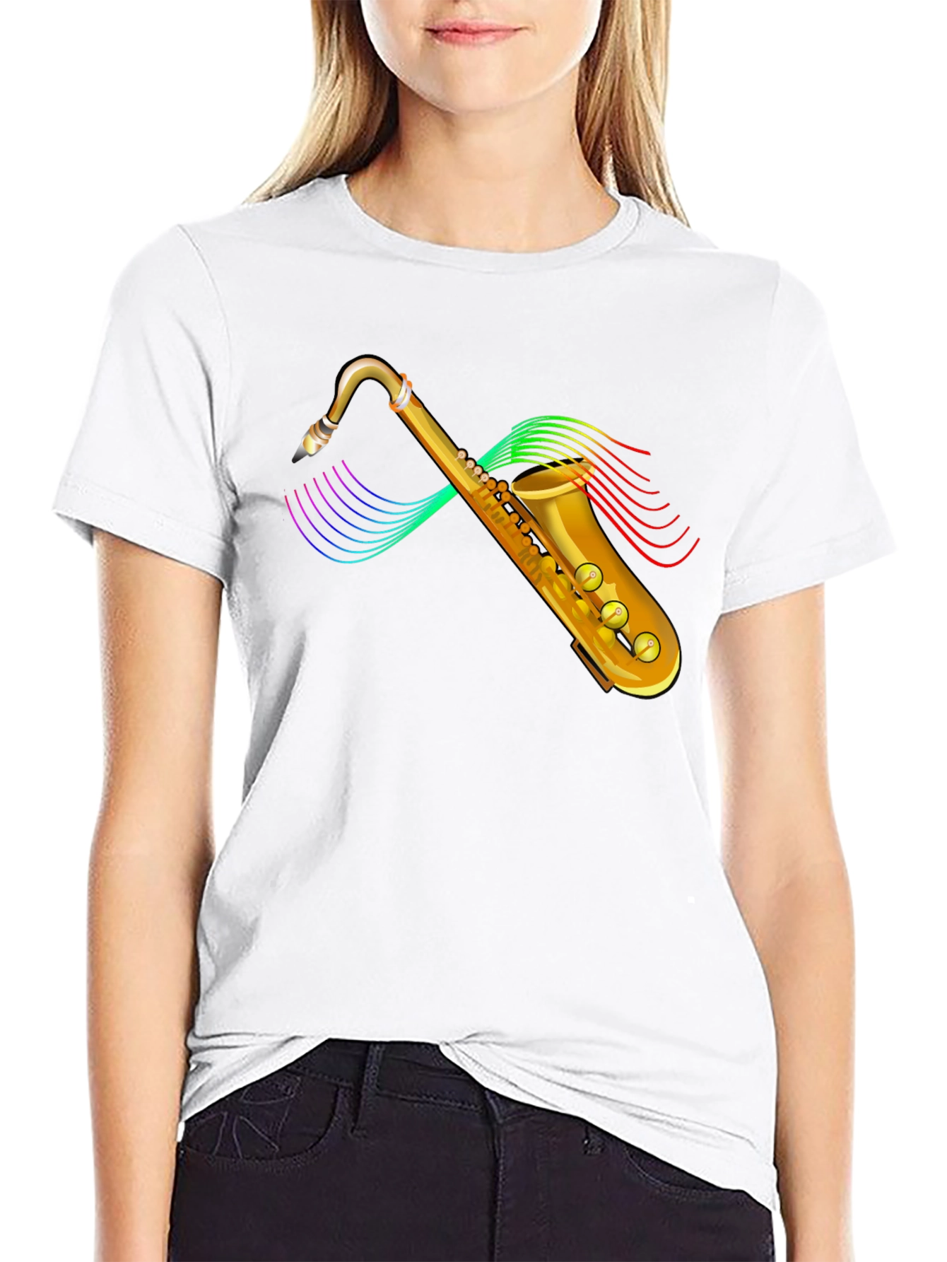 Saxophone Graphic T-Shirt - Musical Instrument Tee