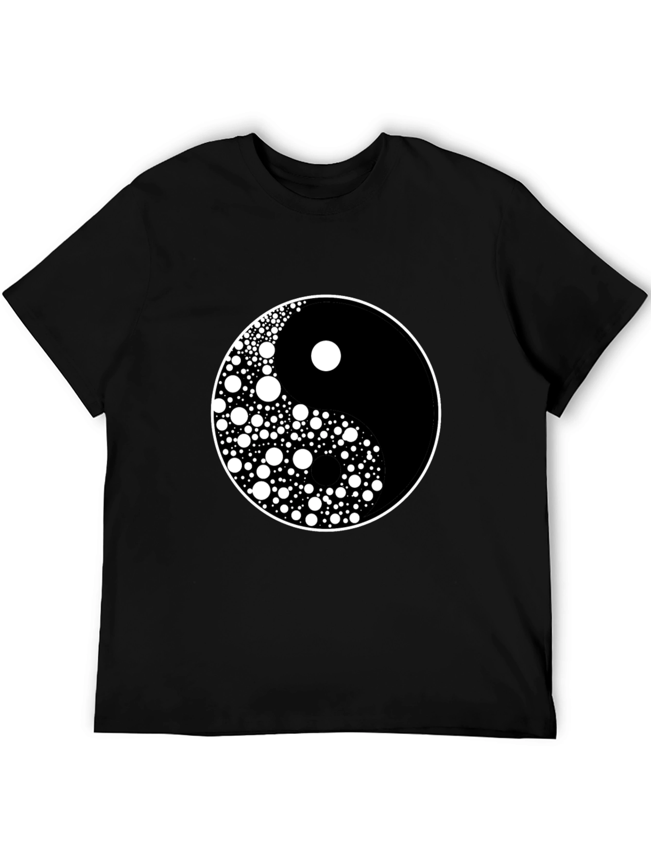 Yin Yang Circle Dot Pattern Tee - Classic Harmony
