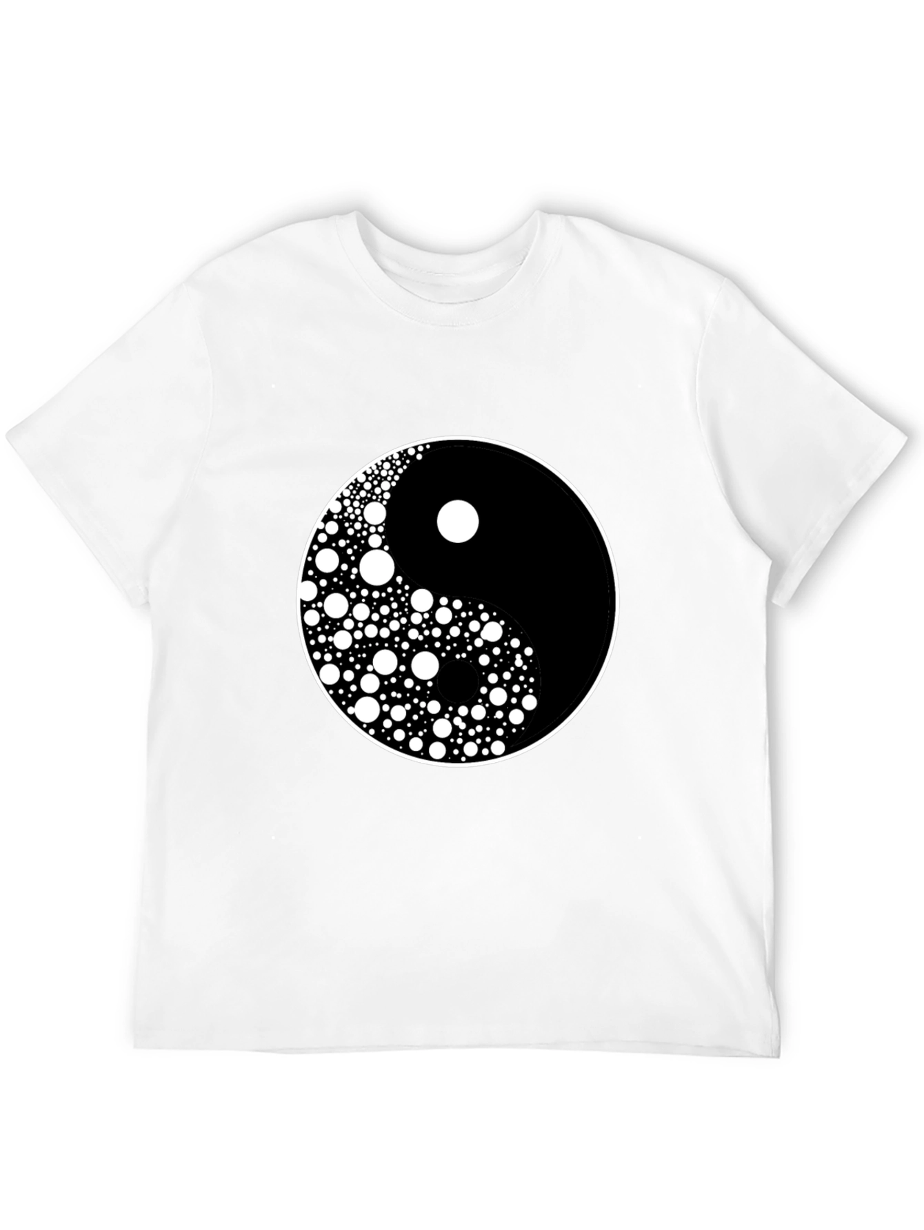 Yin Yang Circle Dot Pattern Tee - Classic Harmony