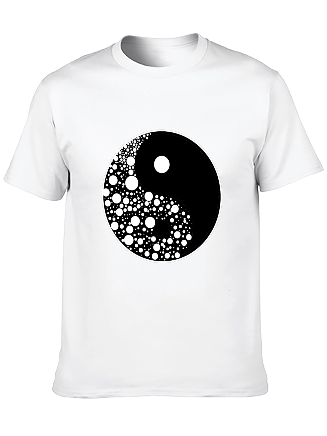 Yin Yang Circle Dot Pattern Tee - Classic Harmony