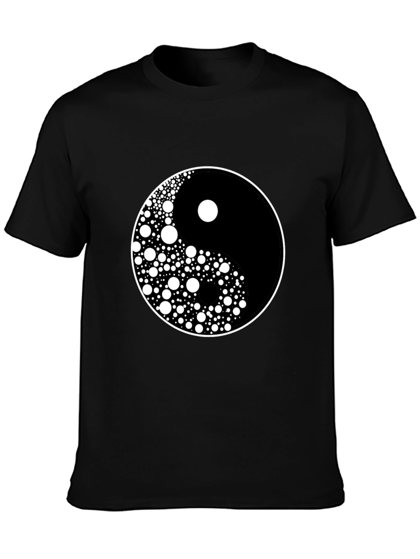 Yin Yang Circle Dot Pattern Tee - Classic Harmony