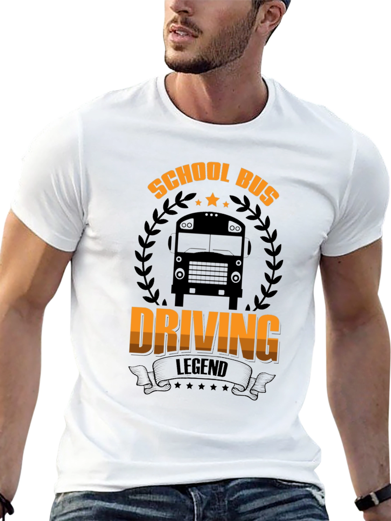 School Bus Driving Legend Black T-Shirt