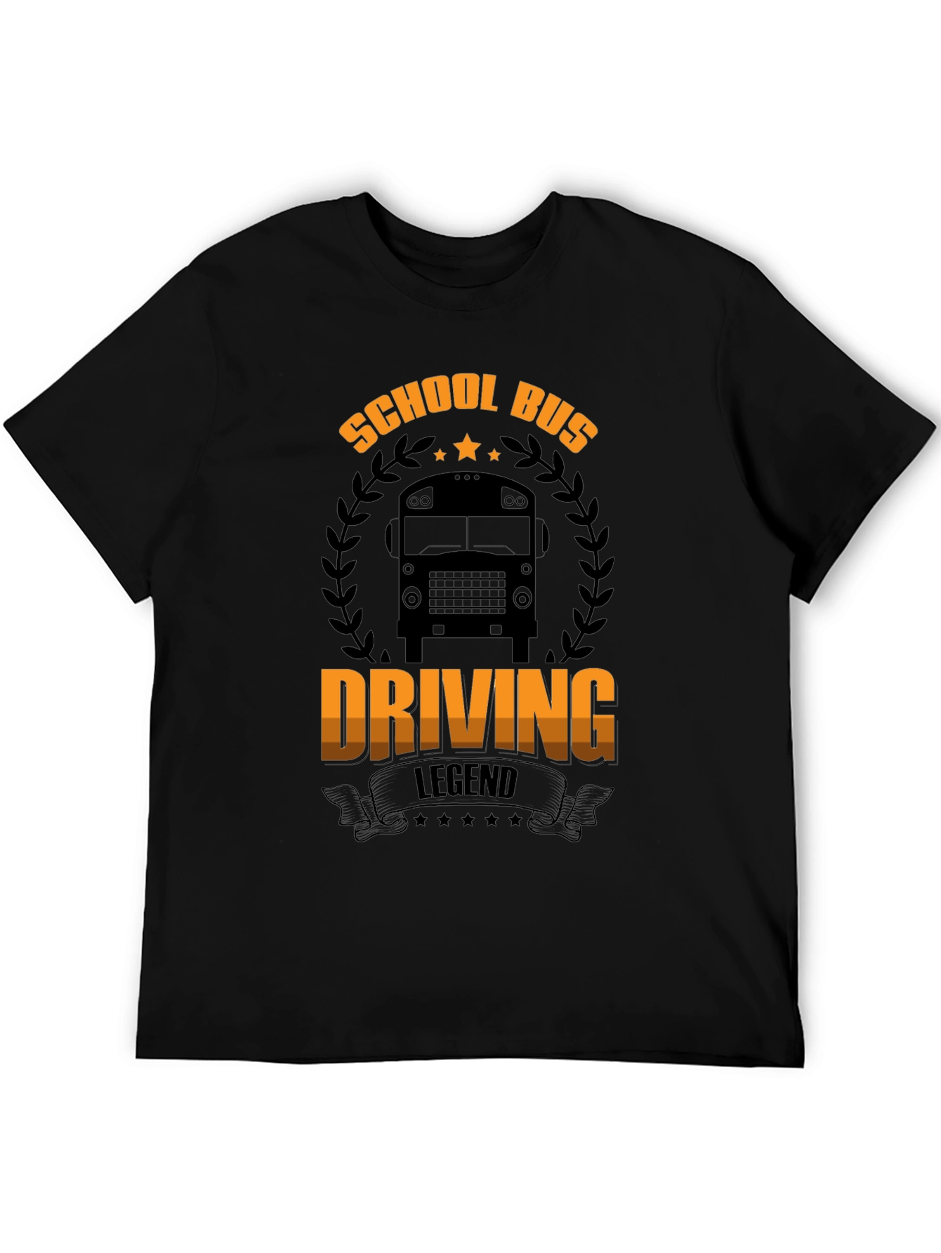 School Bus Driving Legend Black T-Shirt