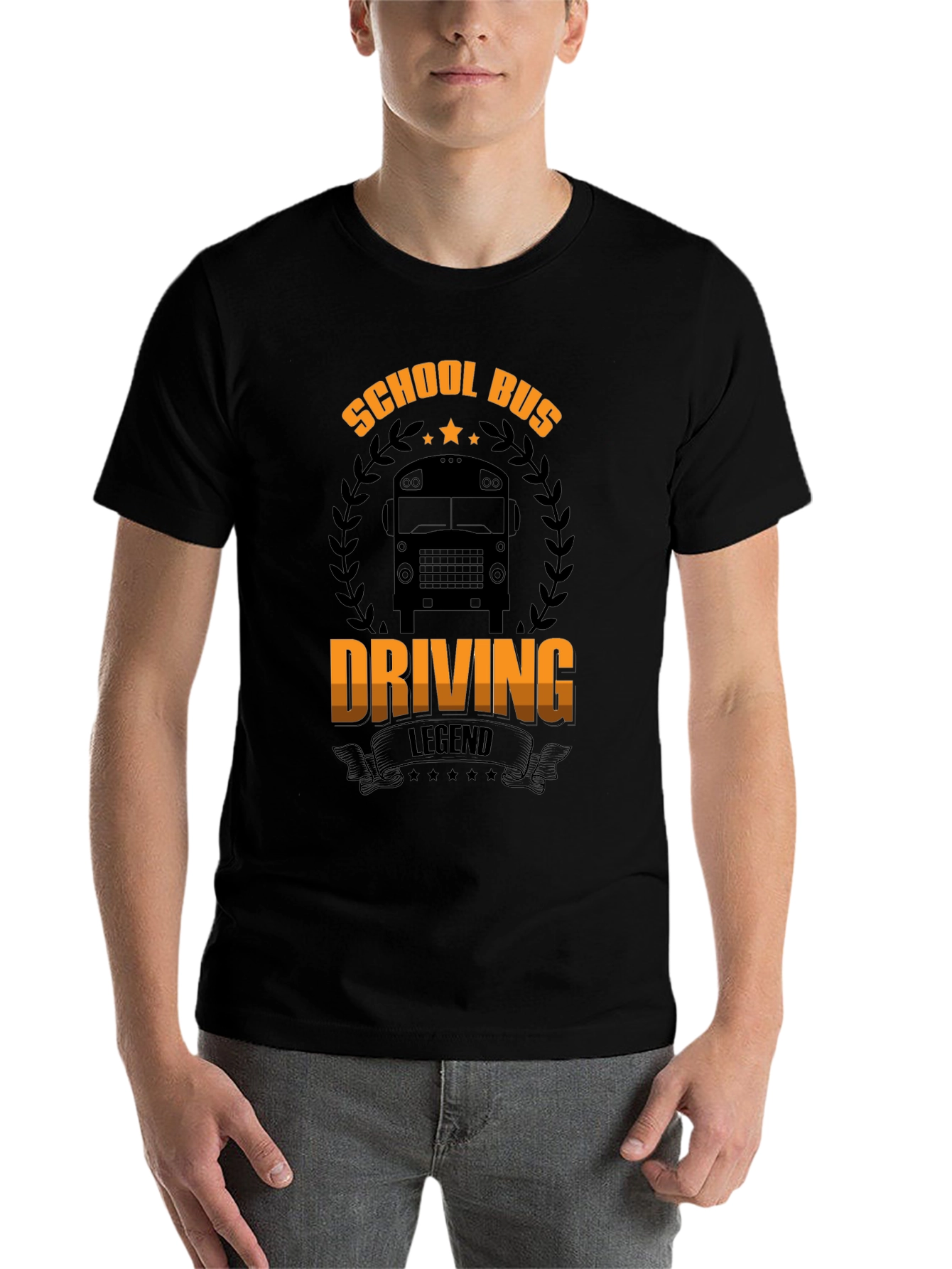 School Bus Driving Legend Black T-Shirt