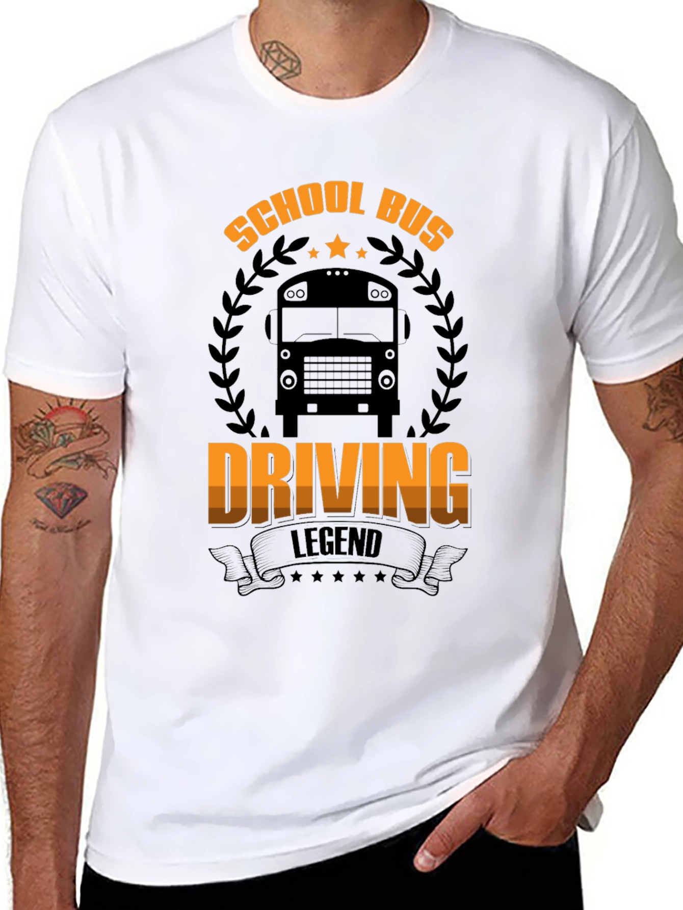 School Bus Driving Legend Black T-Shirt
