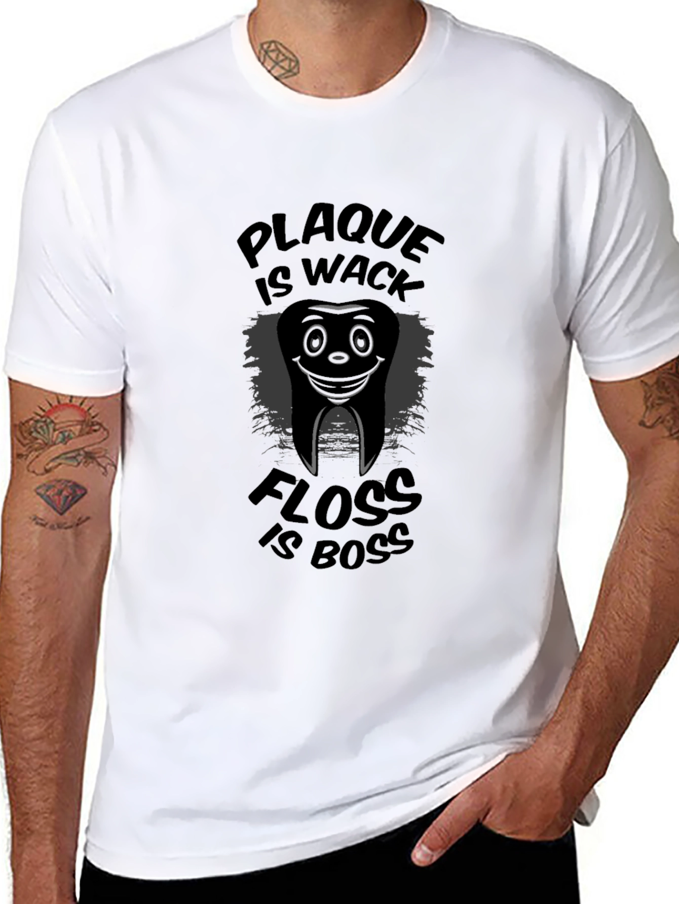 Plaque is Wack Floss is Boss Graphic T-Shirt