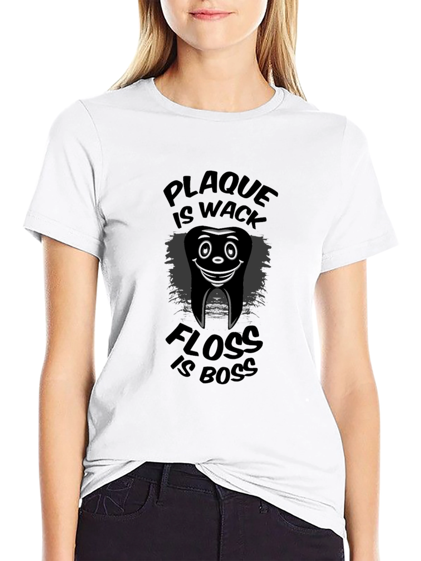 Plaque is Wack Floss is Boss Graphic T-Shirt