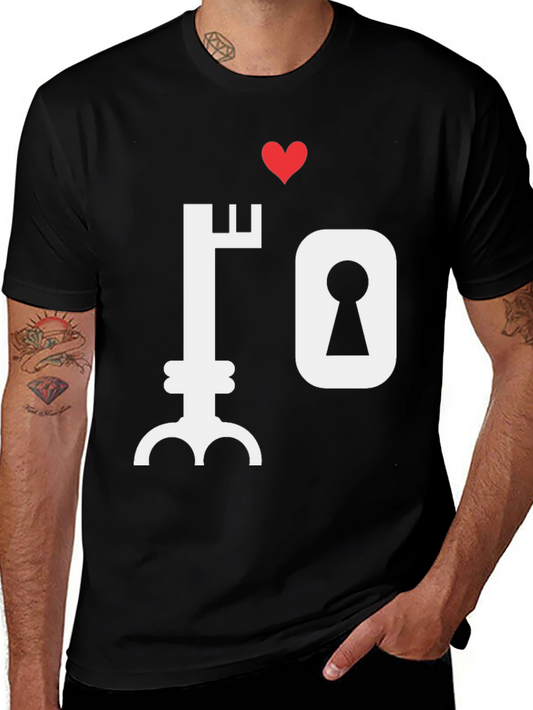 Key to My Heart Graphic T-Shirt - Black