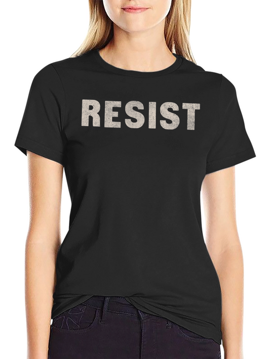 Resist Graphic T-Shirt - Black Crew Neck Tee