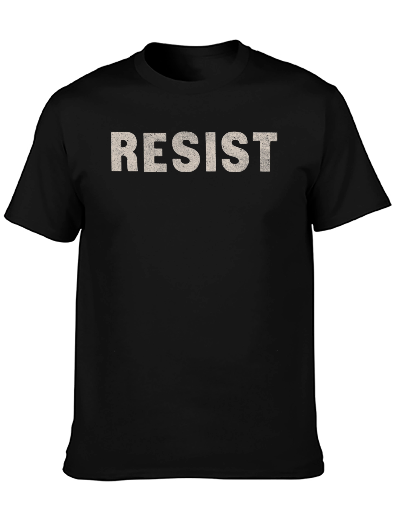 Resist Graphic T-Shirt - Black Crew Neck Tee