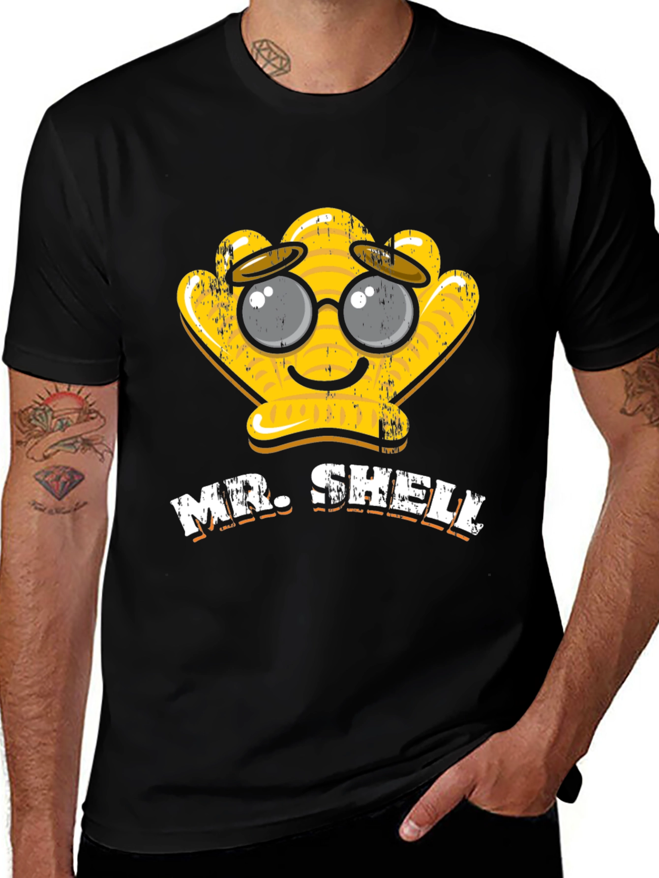 Mr. Shelly Graphic T-Shirt - Cute Cartoon Shell Tee