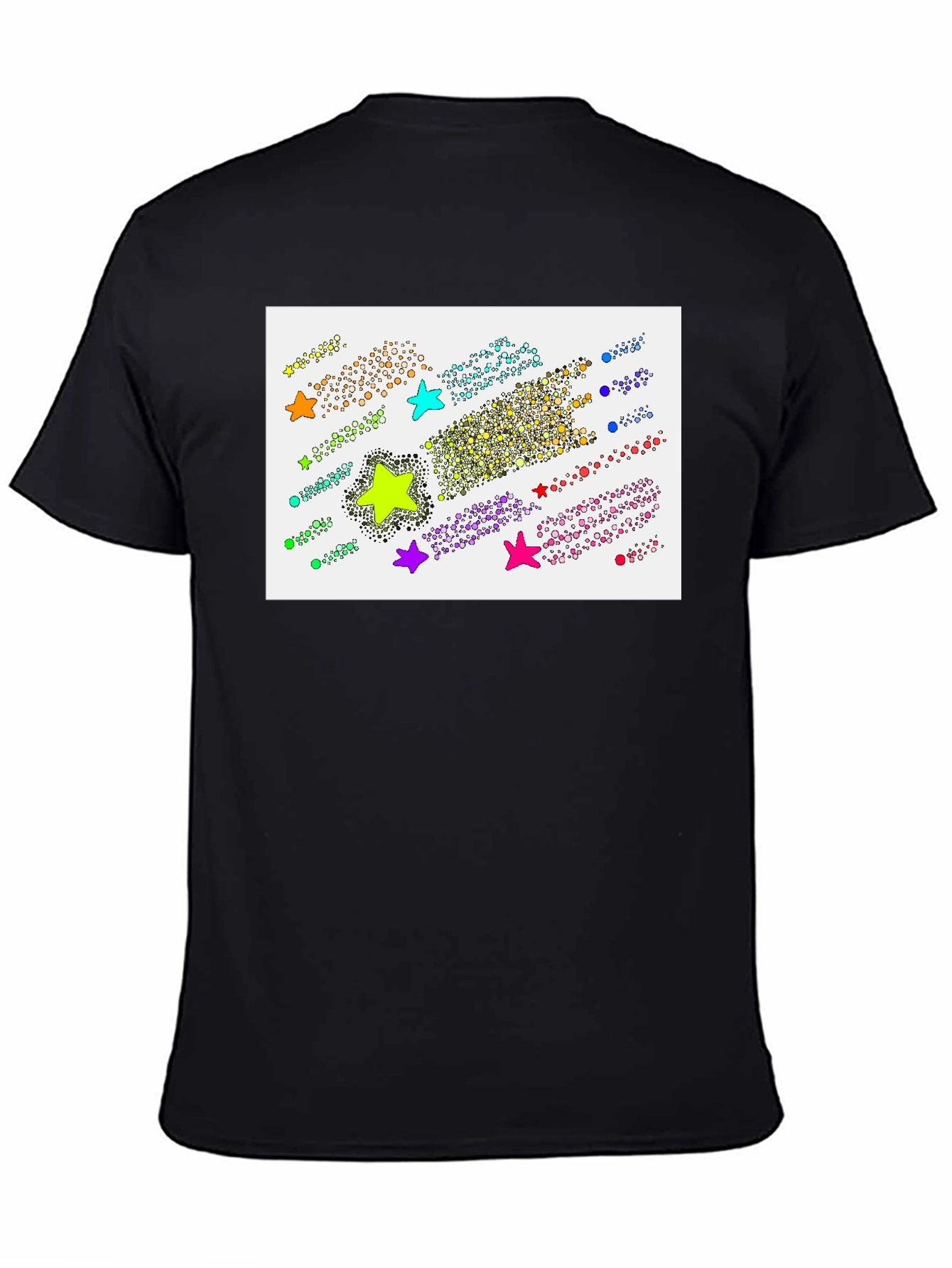 Shooting Star Graphic Tee - Black Crew Neck