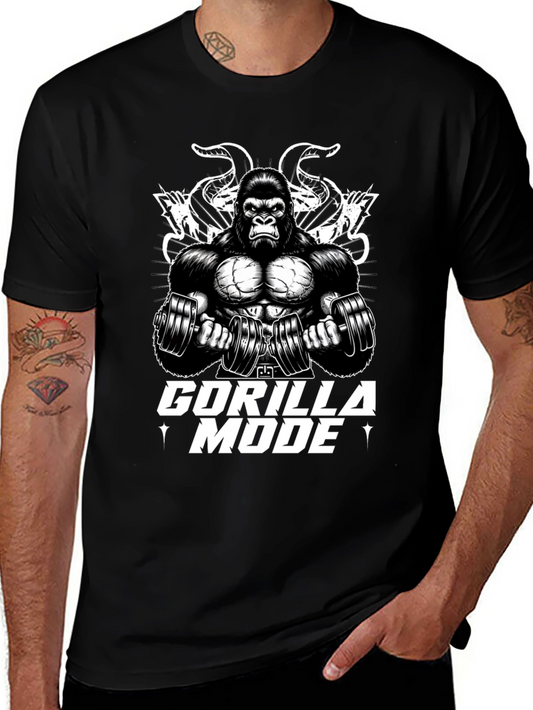 Gorilla Mode Black T-Shirt - Gym Workout Apparel