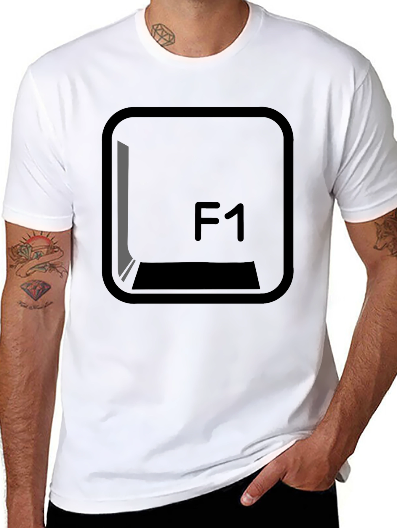 F1 Keyboard Key T-Shirt - Programmer Humor Tee