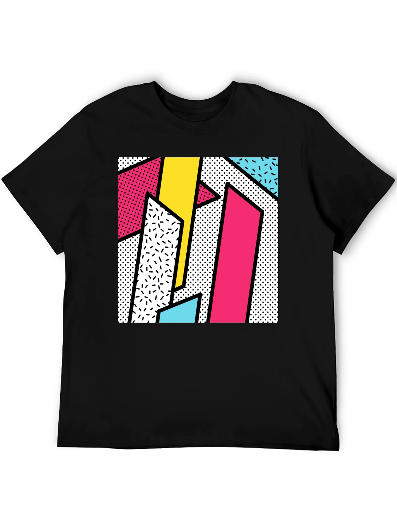 Retro 80s Geometric Pattern T-Shirt