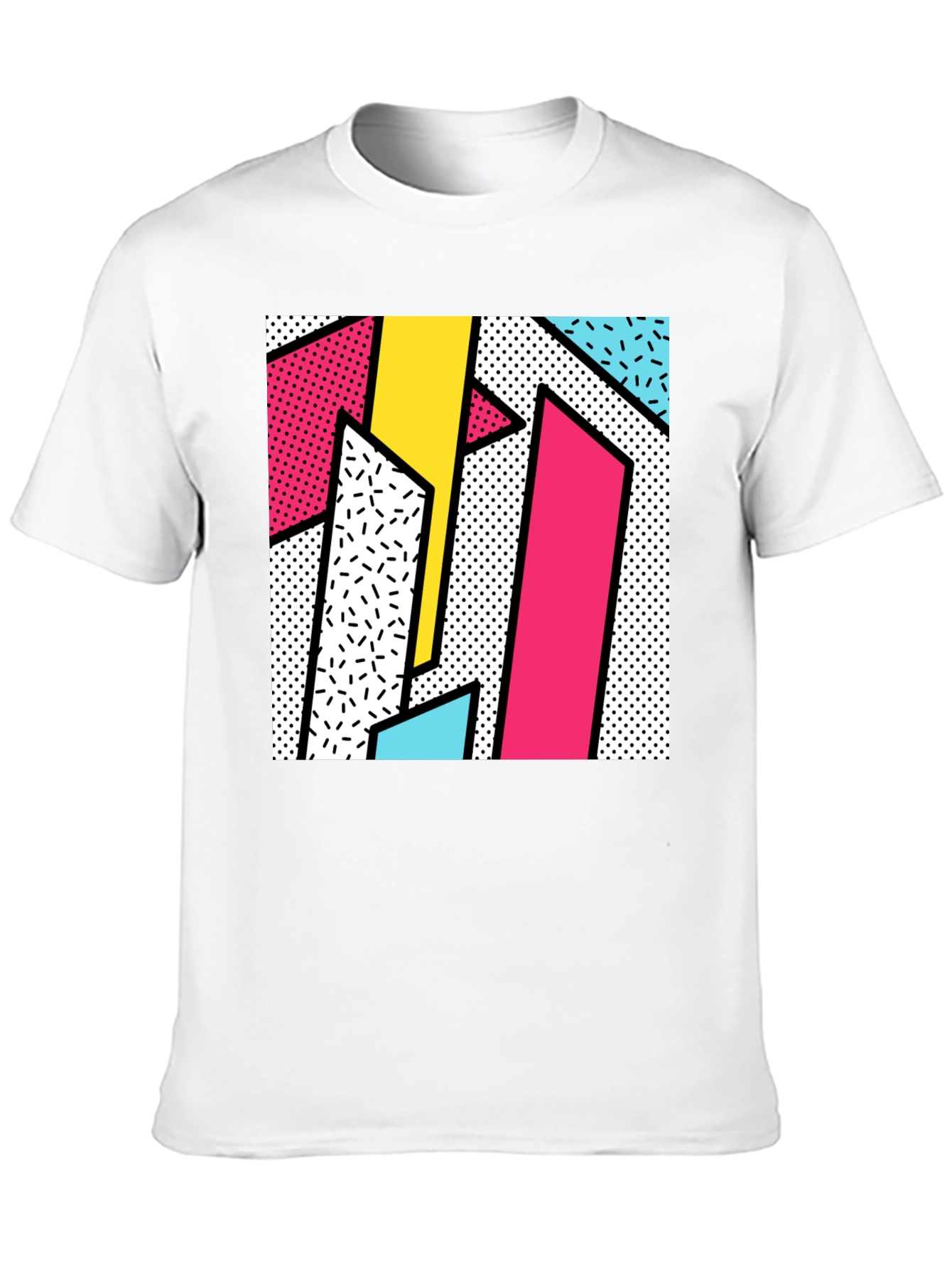Retro 80s Geometric Pattern T-Shirt