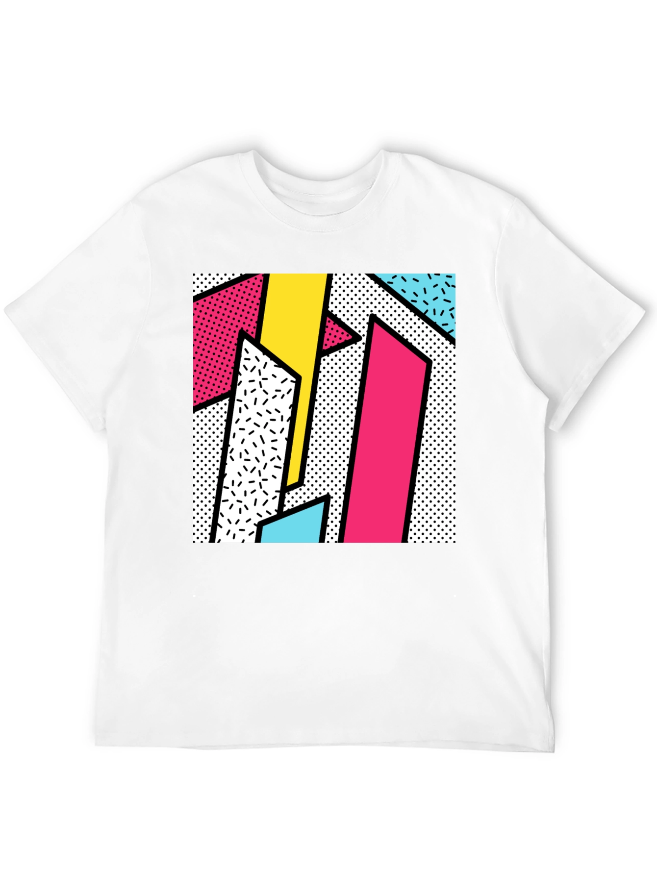 Retro 80s Geometric Pattern T-Shirt