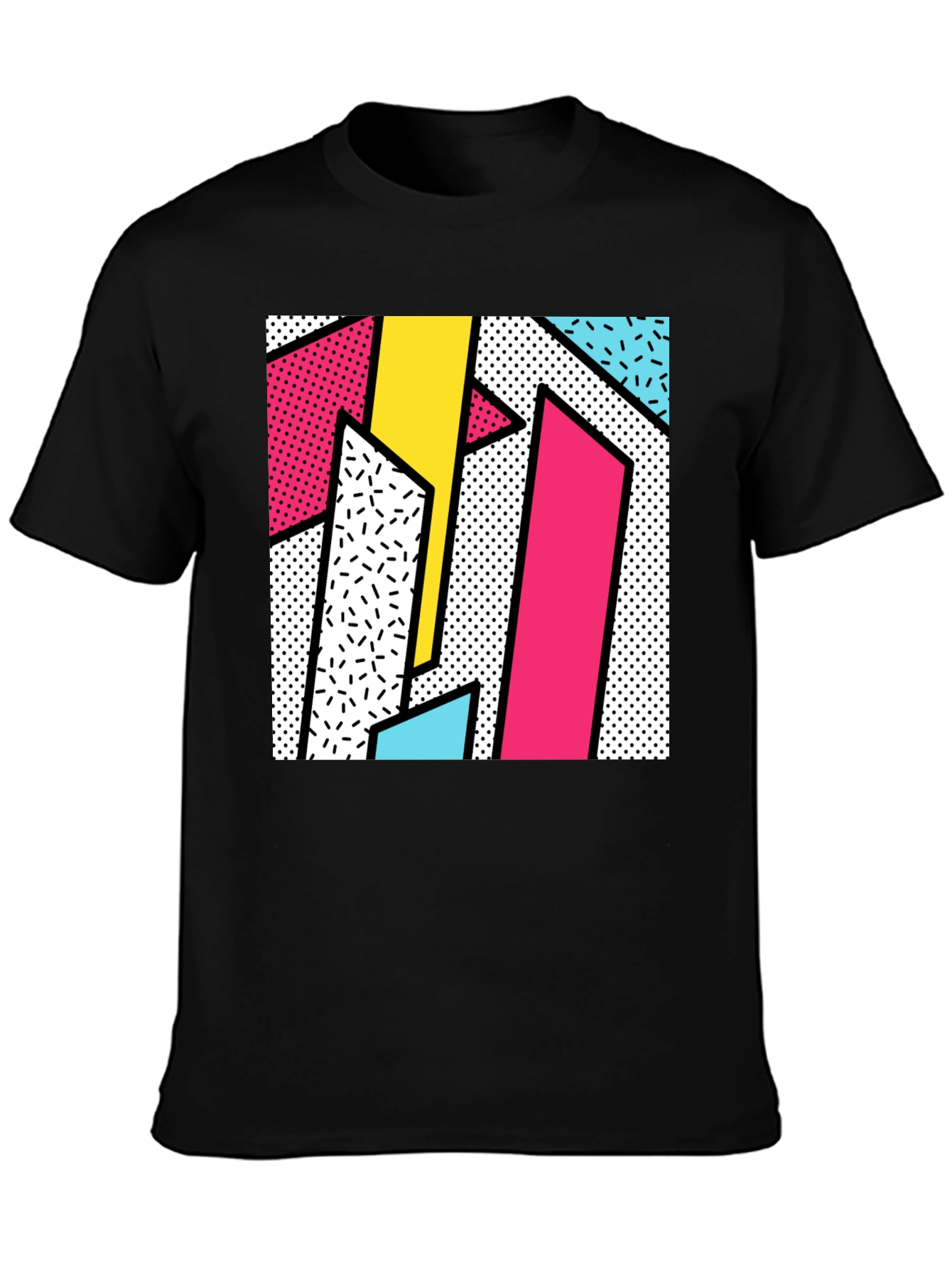 Retro 80s Geometric Pattern T-Shirt