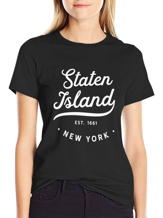 Staten Island New York Black T-Shirt