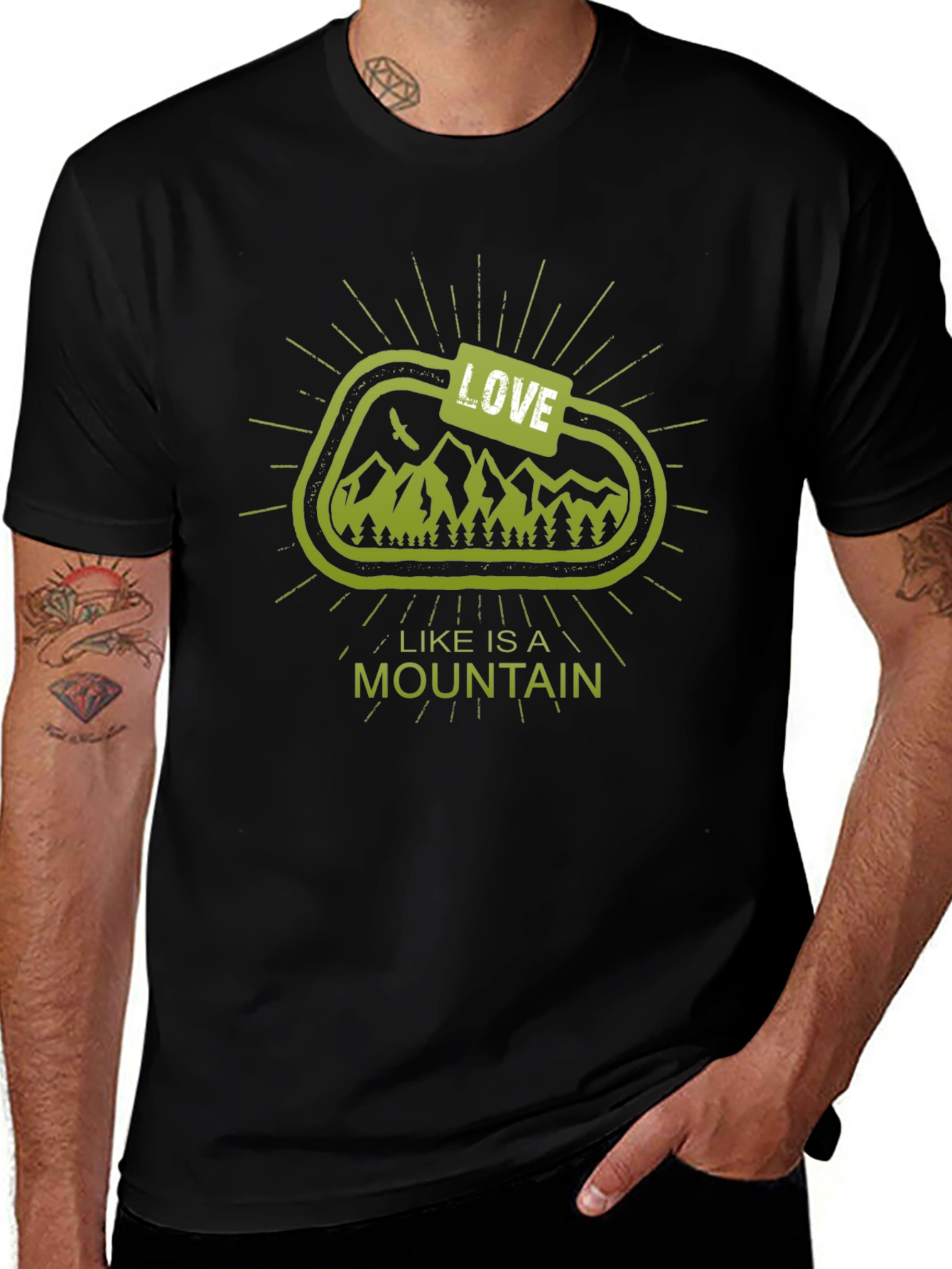 Love is a Mountain Graphic T-Shirt