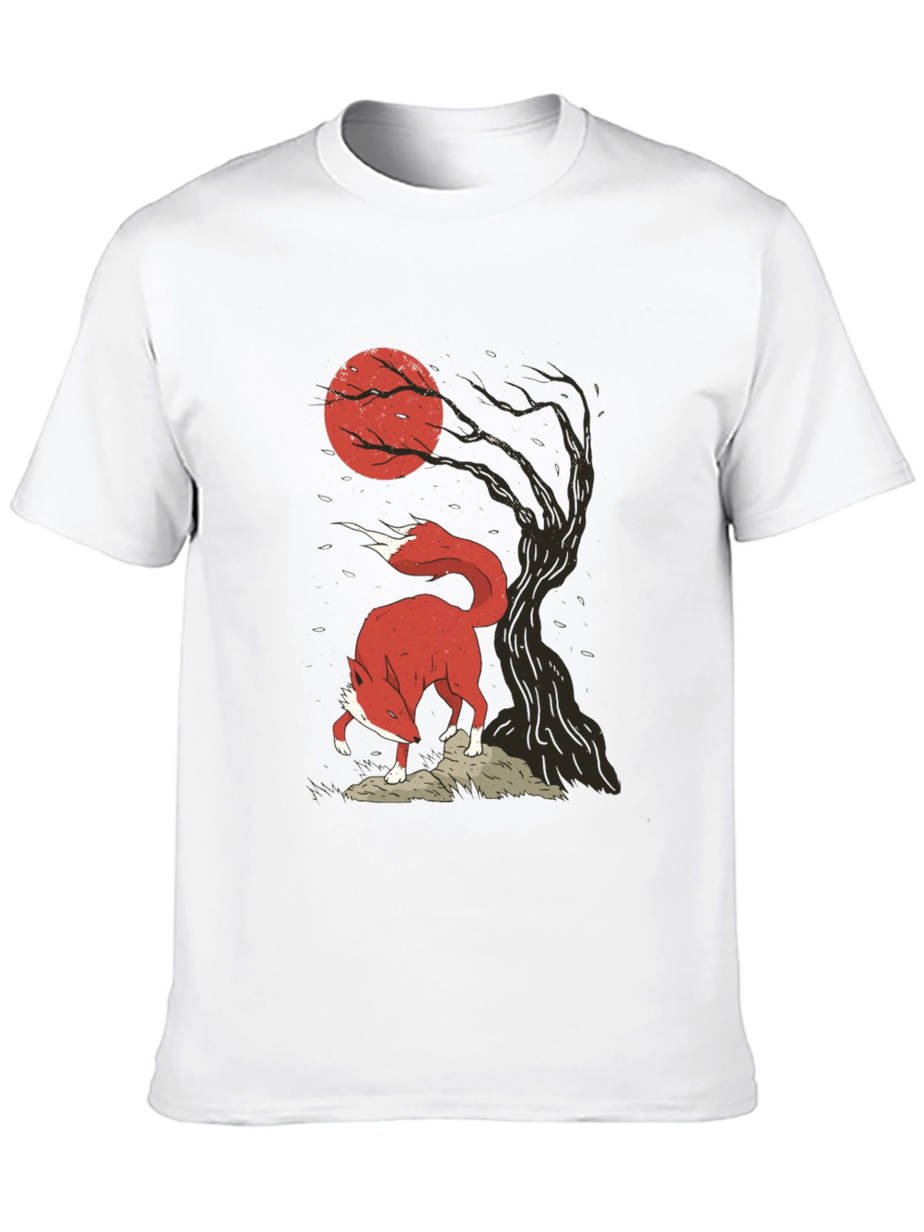 Fox & Moon Graphic Tee - Stylish Mens T-Shirt