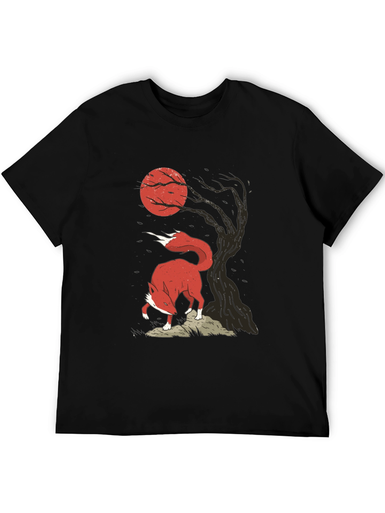 Fox & Moon Graphic Tee - Stylish Mens T-Shirt