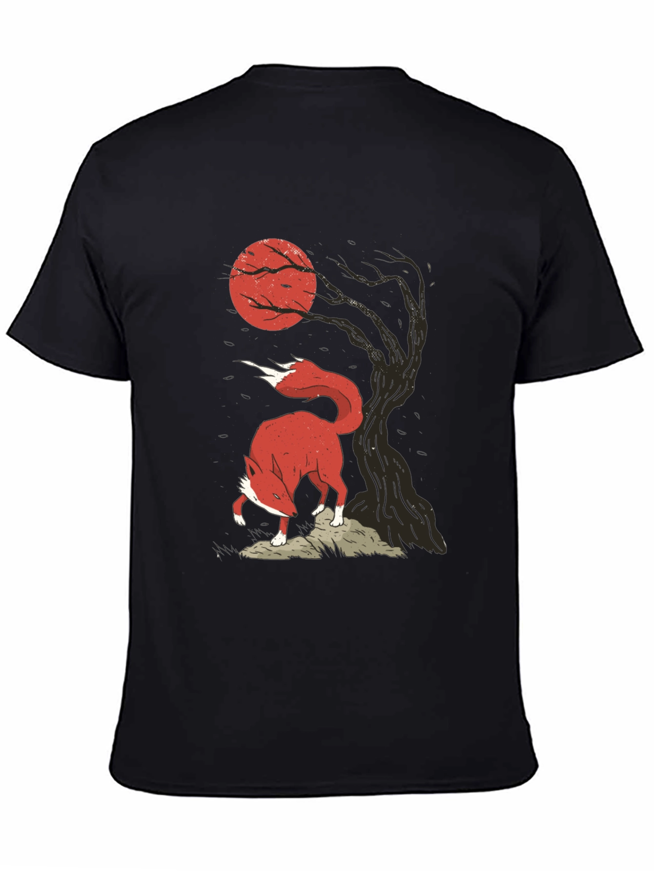 Fox & Moon Graphic Tee - Stylish Mens T-Shirt