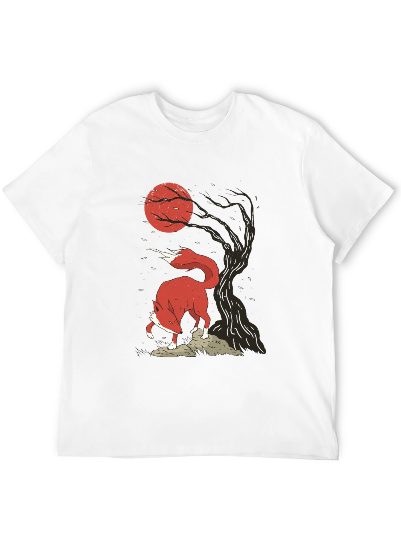 Fox & Moon Graphic Tee - Stylish Mens T-Shirt
