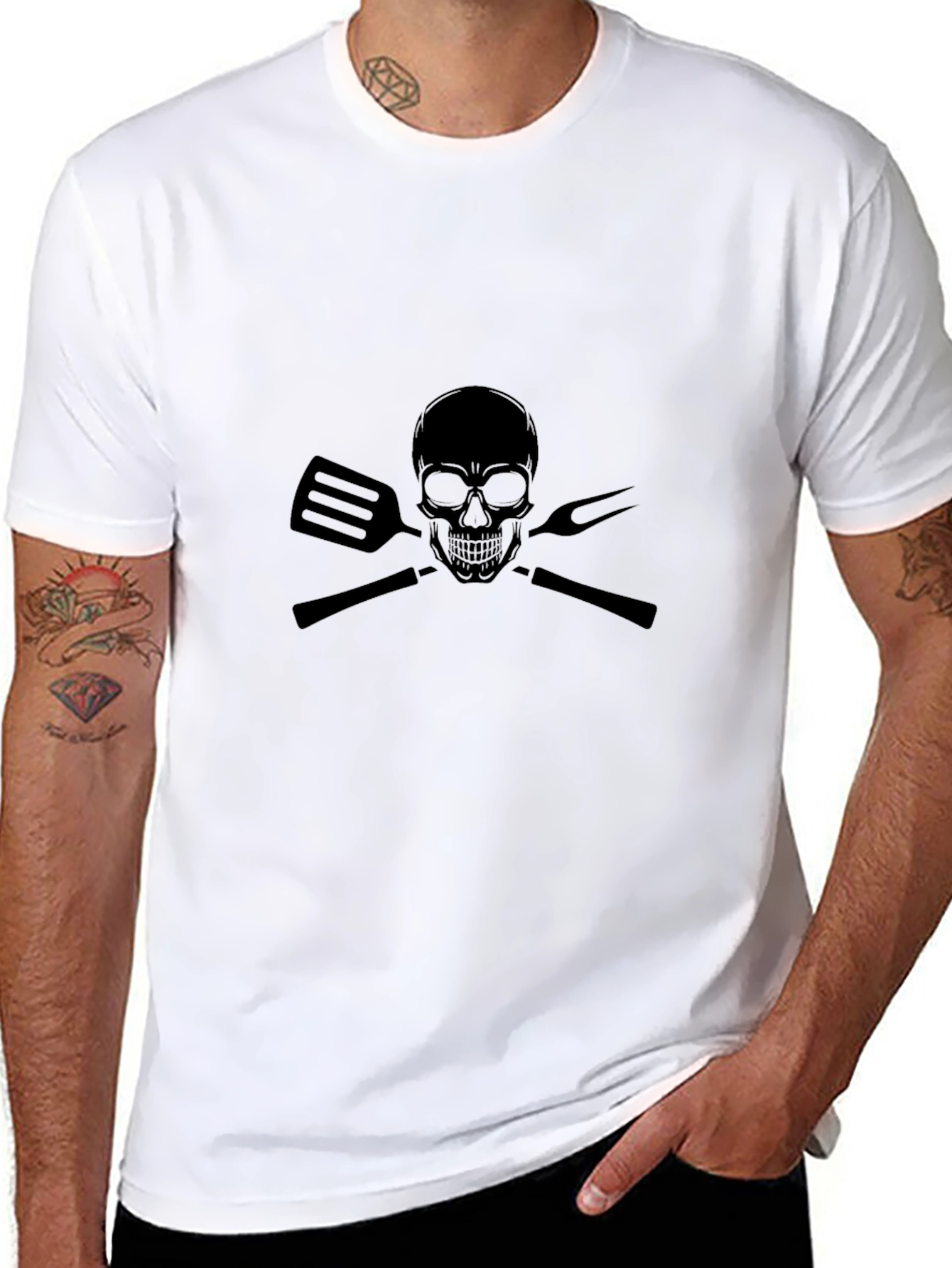 Skull BBQ Master T-Shirt - Grill Time!