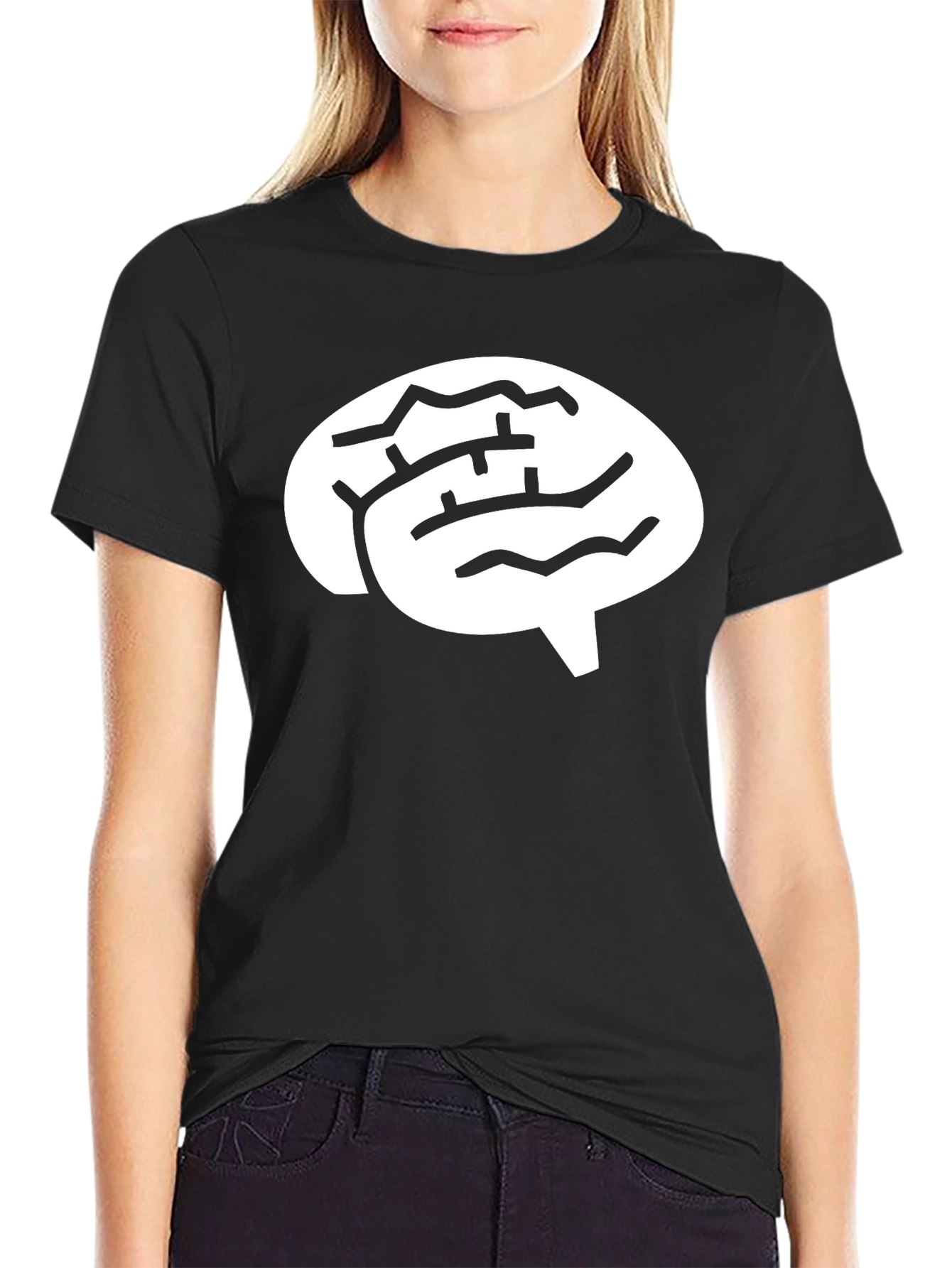 Brain Graphic Black T-Shirt - Unisex Design