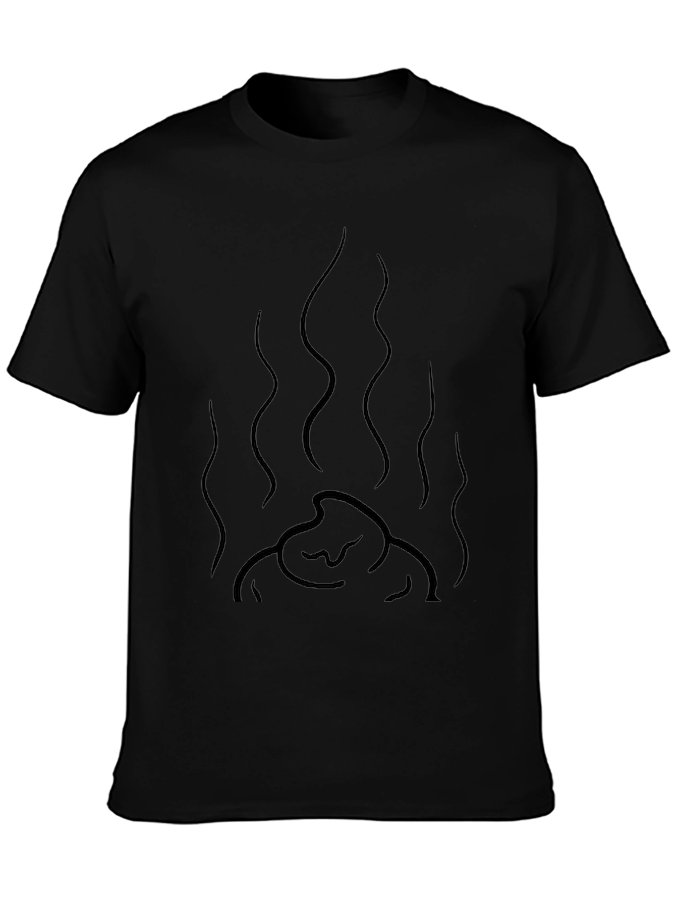 Mens Black Graphic Tee - Funny Smelly Poop Design