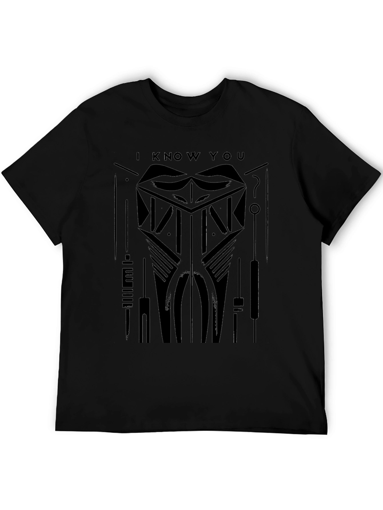I Know You Black Graphic Tee
