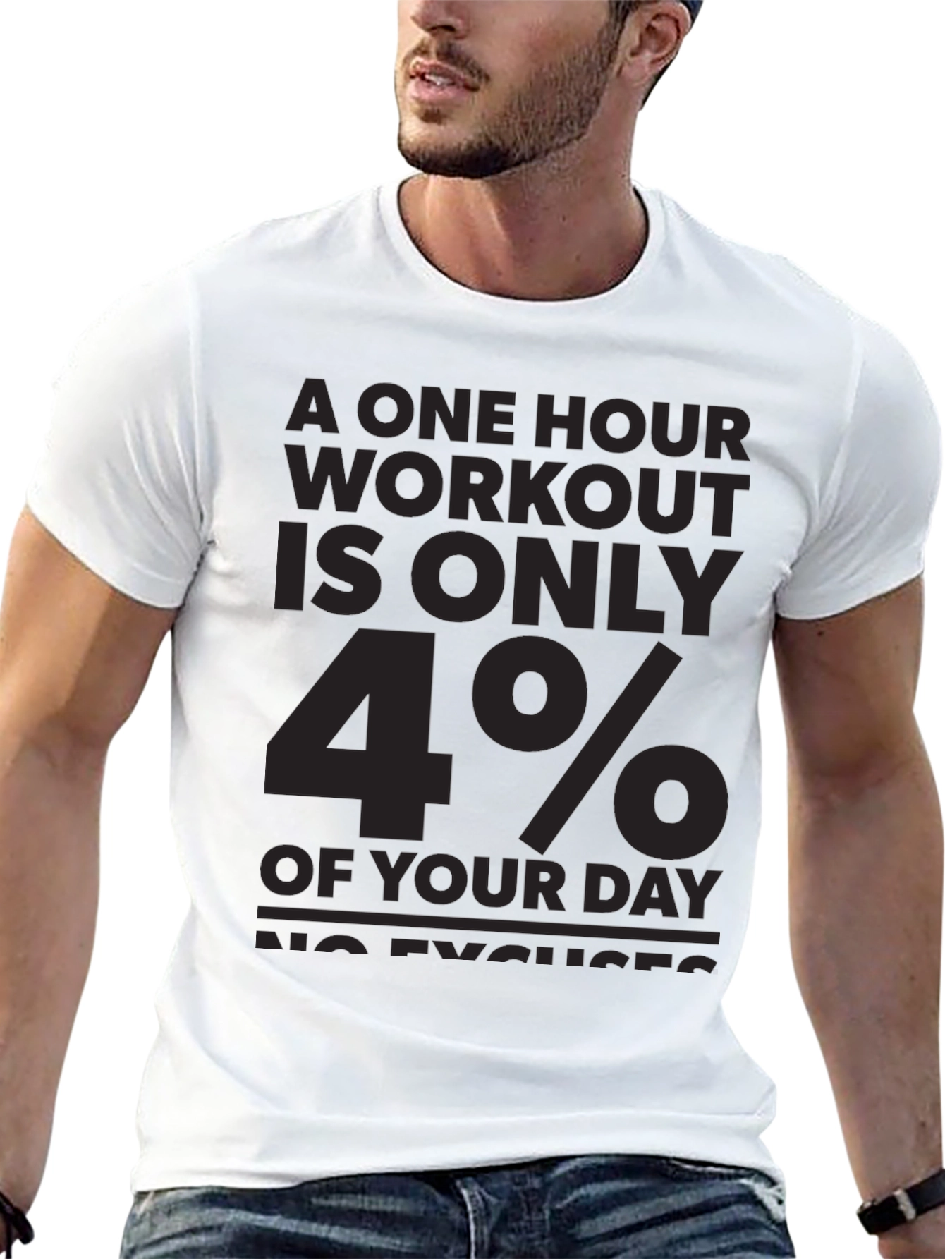 Workout Motivation T-Shirt: No Excuses