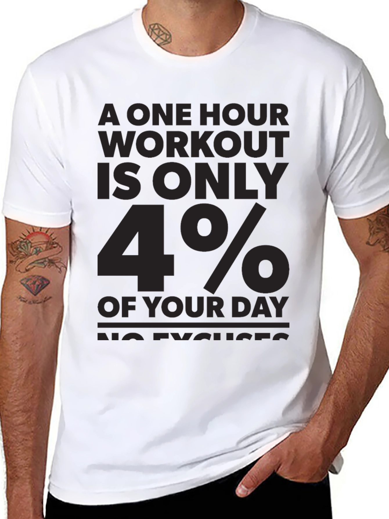 Workout Motivation T-Shirt: No Excuses
