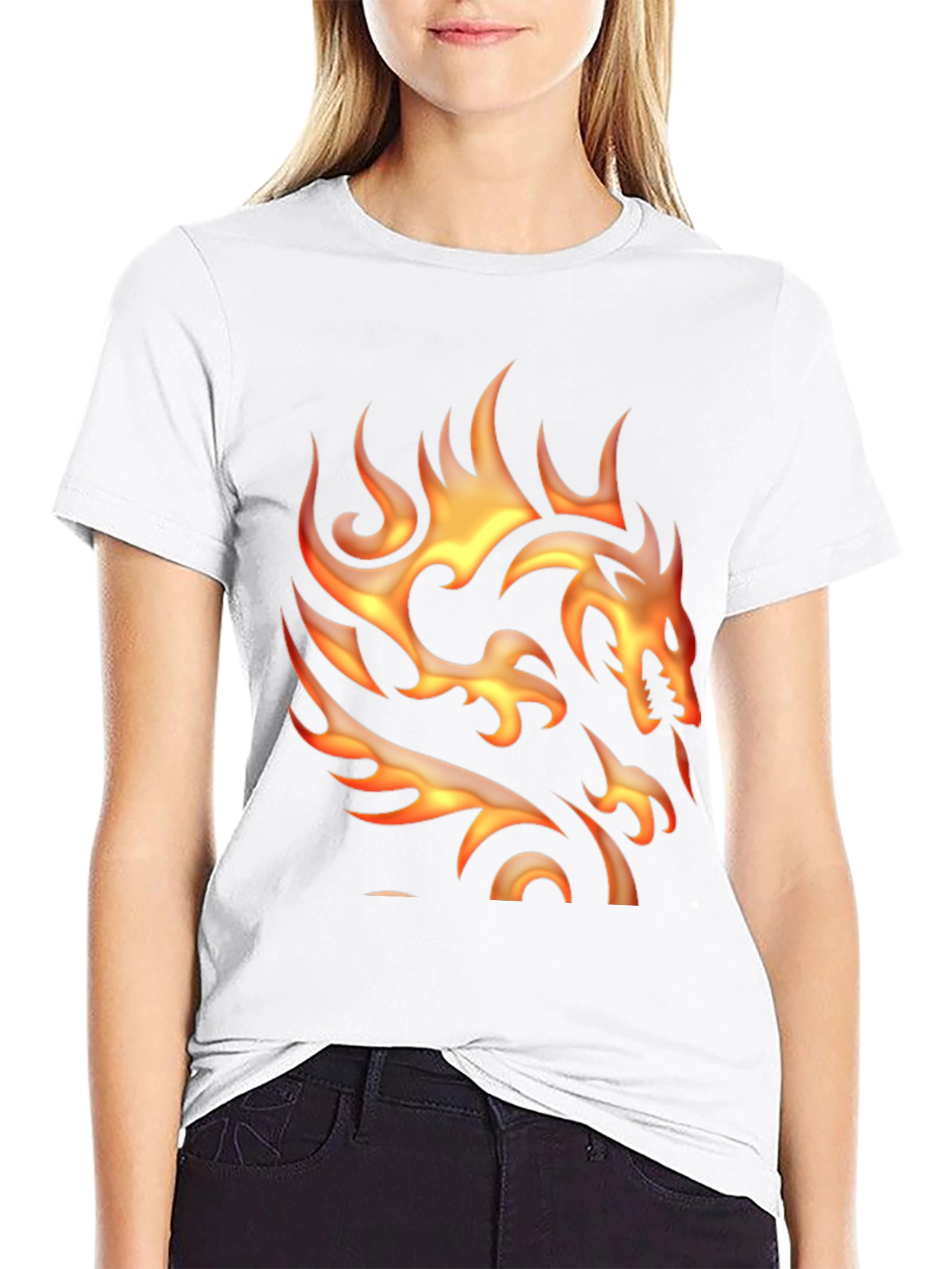 Flaming Dragon Graphic Tee - Bold Style
