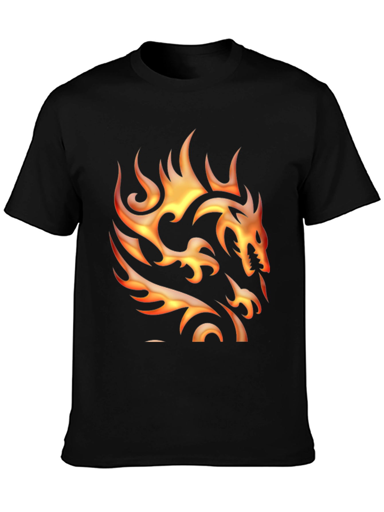 Flaming Dragon Graphic Tee - Bold Style