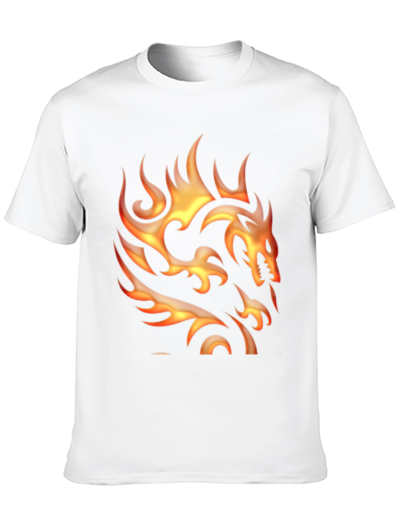 Flaming Dragon Graphic Tee - Bold Style