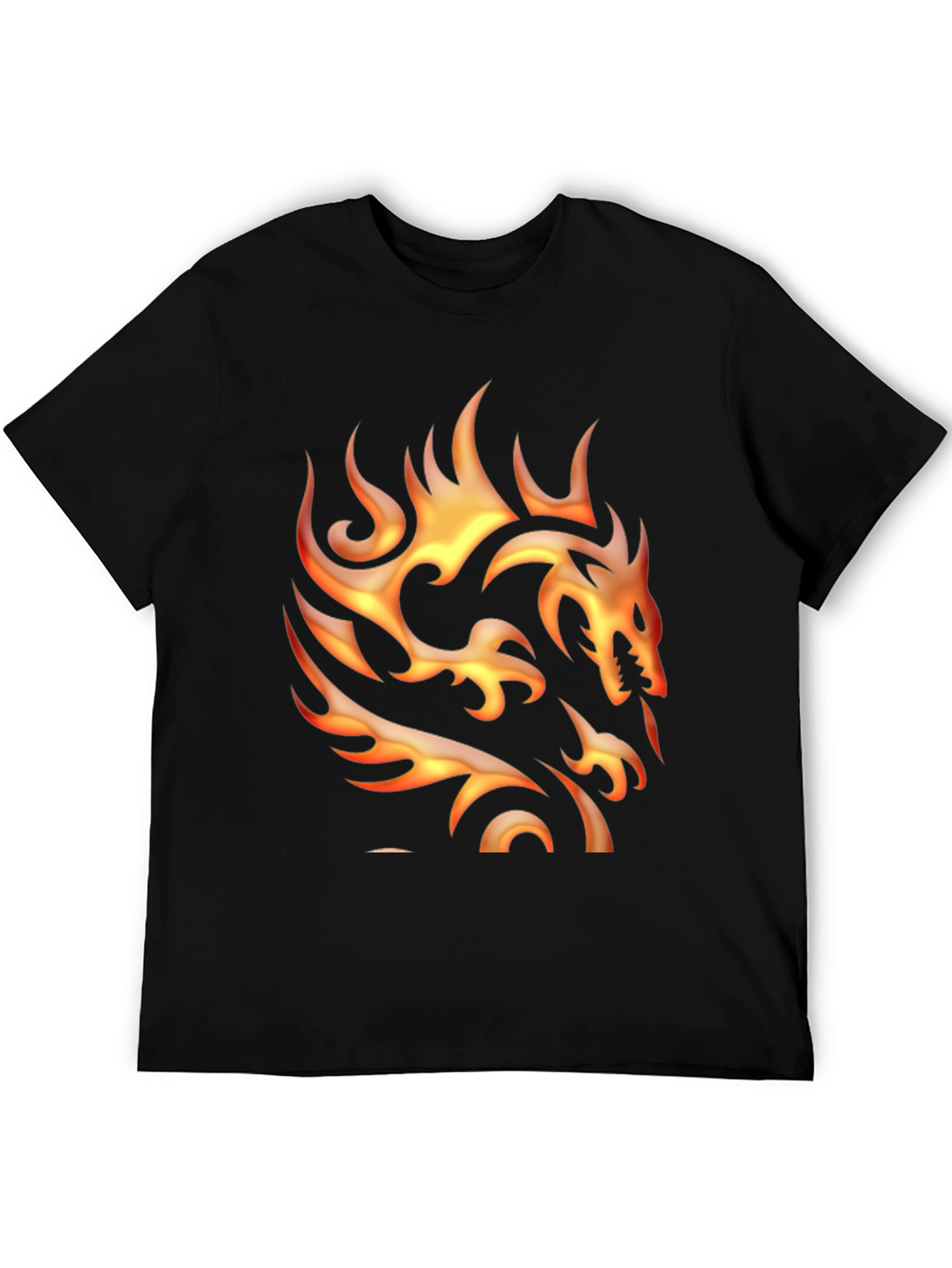 Flaming Dragon Graphic Tee - Bold Style