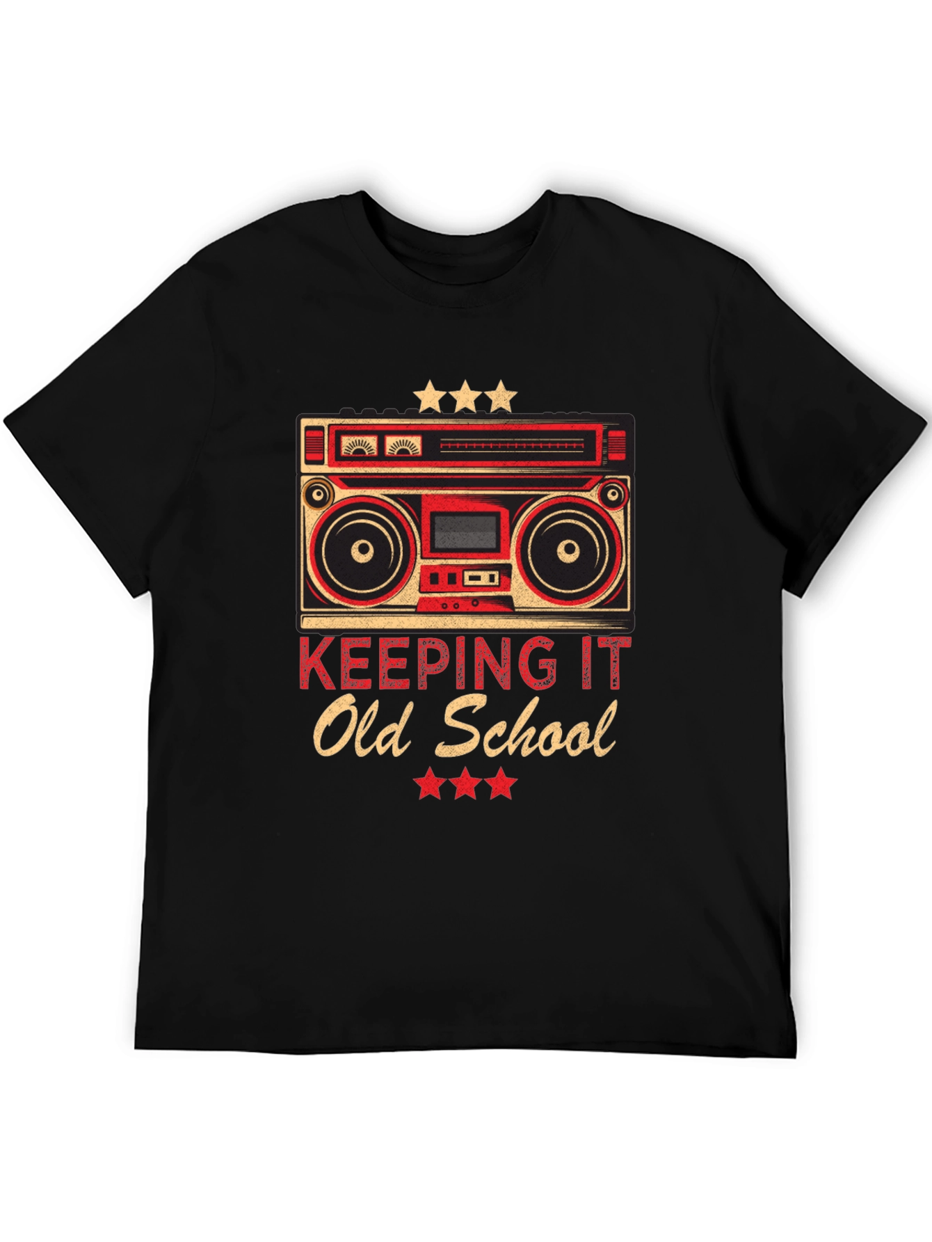 Retro Boombox Old School Graphic T-Shirt