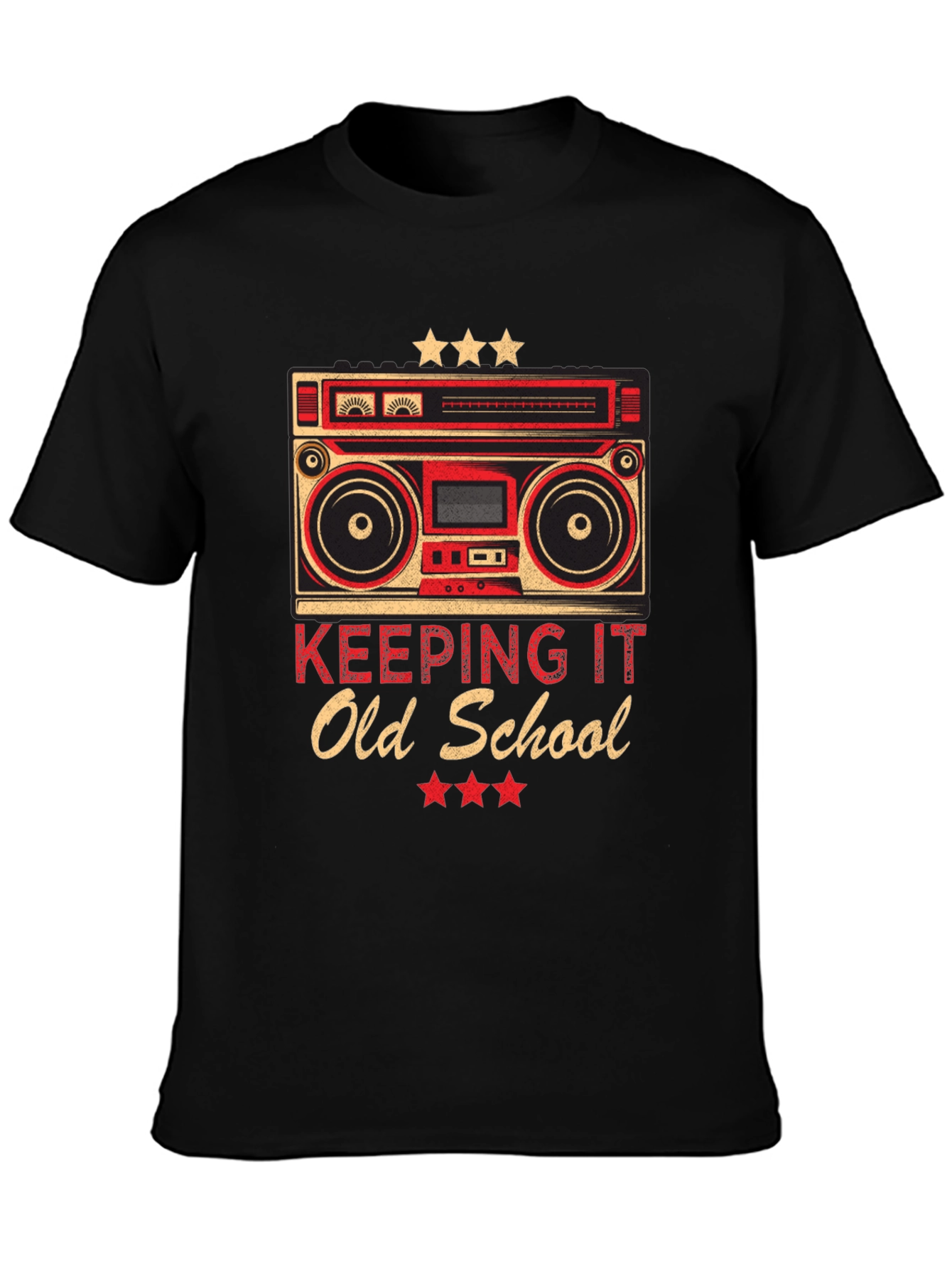 Retro Boombox Old School Graphic T-Shirt