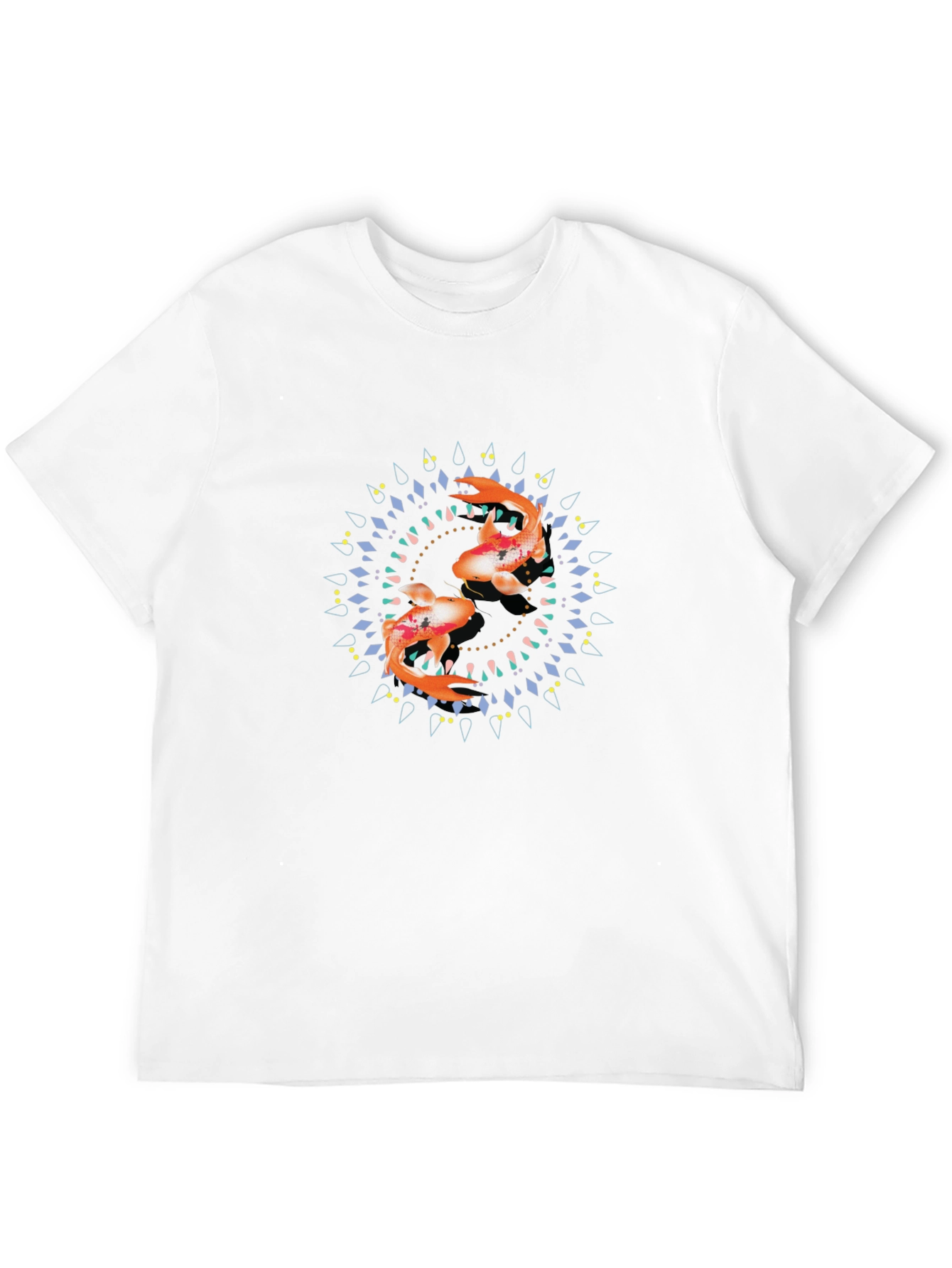 Koi Fish Mandala Black Graphic Tee
