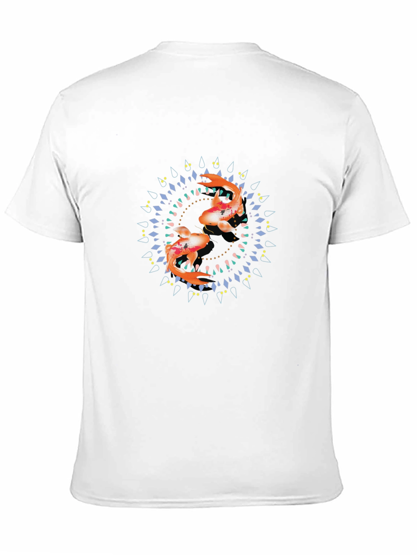 Koi Fish Mandala Black Graphic Tee