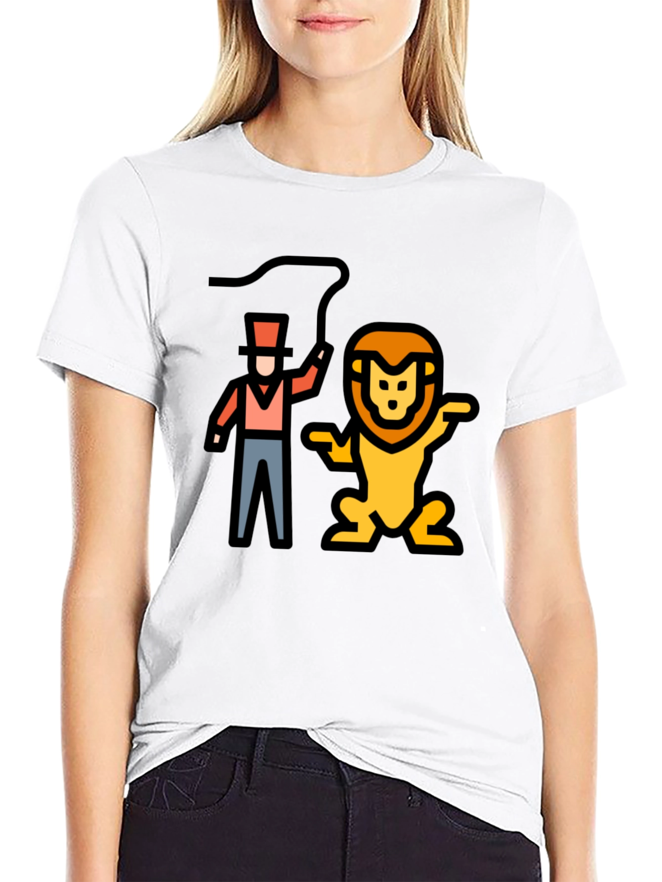 Lion Tamer Graphic Black T-Shirt