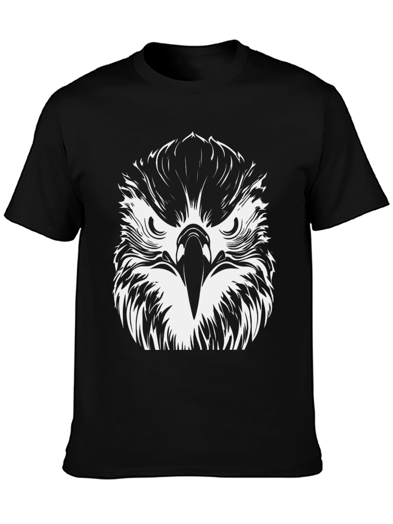 Eagle Graphic Tee - Bold Black Cotton T-Shirt