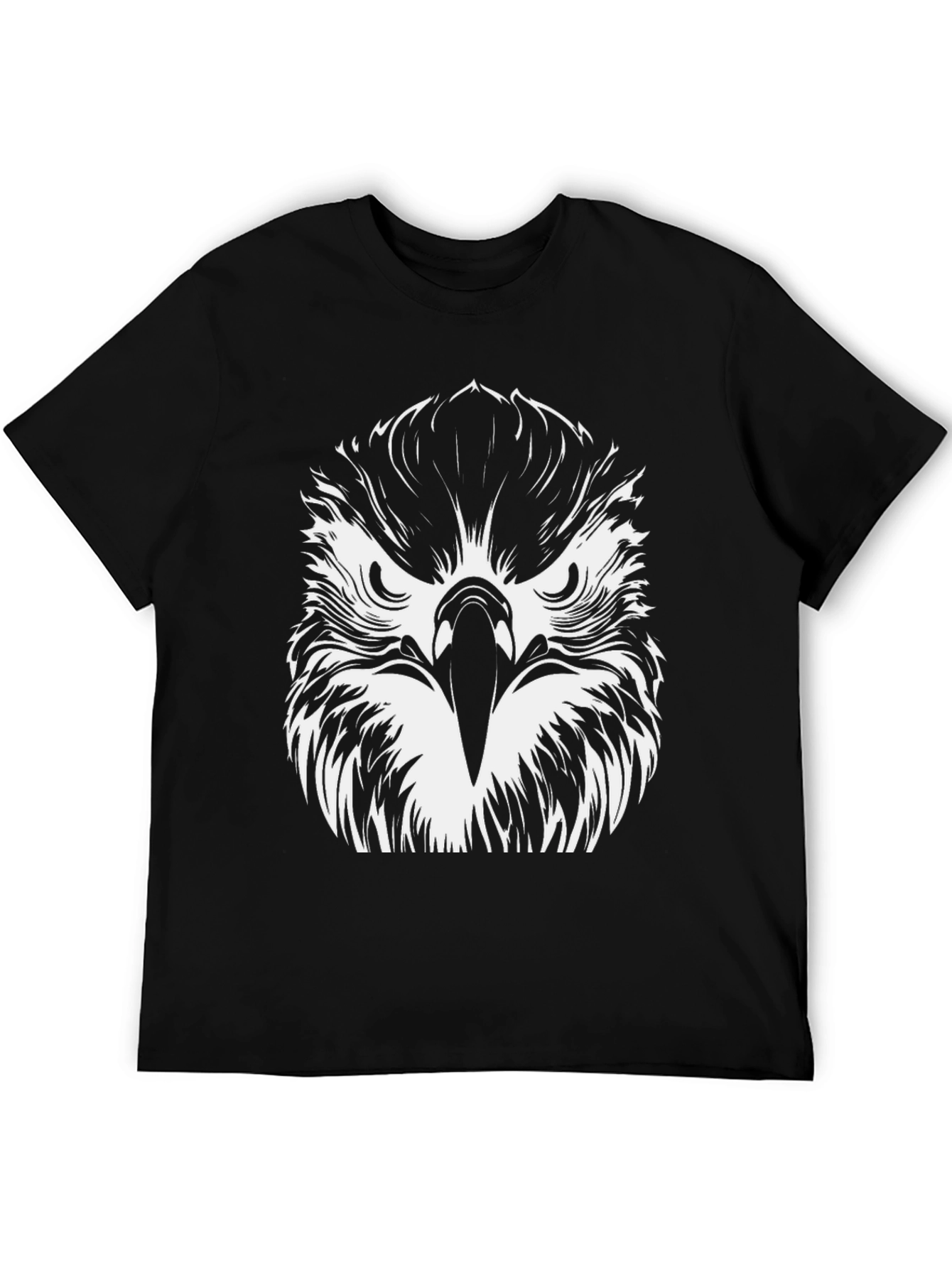 Eagle Graphic Tee - Bold Black Cotton T-Shirt
