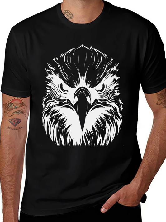 Eagle Graphic Tee - Bold Black Cotton T-Shirt